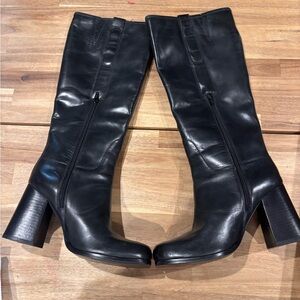 Free People Naomi Tall Heel Boots Black SZ 9.5, worn once, in box.